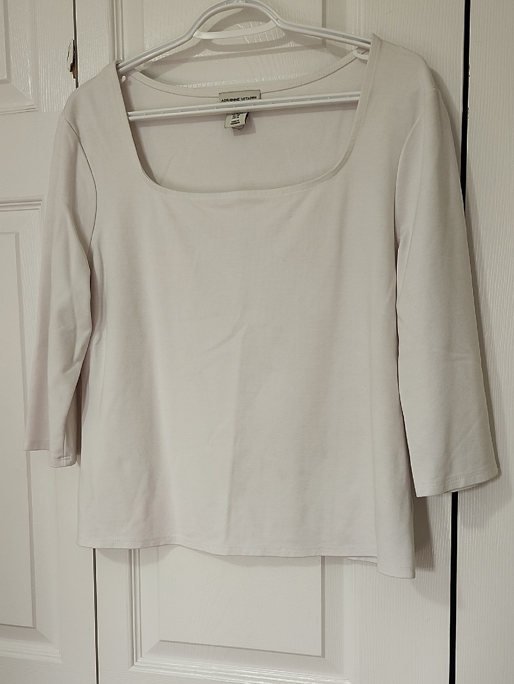 a new day White Square Neck Long Sleeve Tee